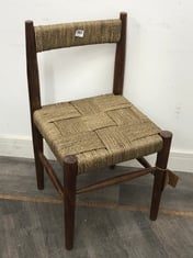 NKUKU RAUNAK ACACIA WOVEN DINING CHAIR - PRODUCT CODE. RC0601 - RRP £250