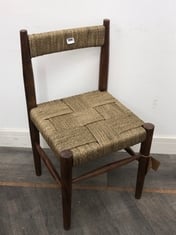 NKUKU RAUNAK ACACIA WOVEN DINING CHAIR - PRODUCT CODE. RC0601 - RRP £250