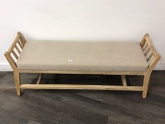 NKUKU AVANTHI UPHOLSTERED SLEIGH BENCH IN NATURAL - PRODUCT CODE. AV0401 - RRP £695