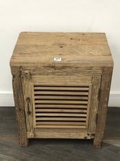 NKUKU IBO RECLAIMED WOODEN SLATTED CABINET IN COLOUR NATURAL-SMALL-RRP £450