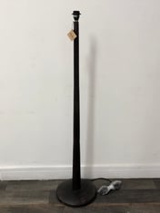 NKUKU SAHAR MANGO WOOD FLOOR LAMP IN DARK STAIN - PRODUCT CODE. SL4301 - RRP £275