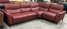 2.5 SEATER, CORNER, 1 SEATER SOFA IN RED LEATHER