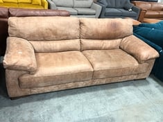 SANTINO 3 SEATER SOFA IN UTAH ESPRESSO - RRP £1395