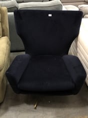 OSMORE 1 SEATER SWIVEL CHAIR IN NAVY FABRIC