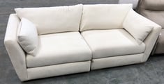 CALISTA 3 SEATER SOFA IN IN LINEN CREAM FABRIC - RRP £1099