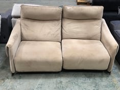 2.5 SEATER LIGHT BROWN / TAUPE FABRIC SOFA