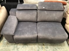 BENZ 2 SEATER END SOFA PART IN FLECKED CHARCOAL FABRIC (PART ONLY)