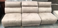 3 X ASSORTED MIDDLE SOFA PART IN LIGHT PINK FABRIC (PARTS)