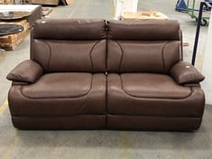 LA-Z-BOY WINCHESTER 3 SEATER POWER RECLINER SOFA IN ALTARA CHOCOLATE LEATHER - RRP £1669