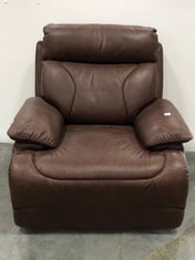 LA-Z-BOY RALEIGH POWER RECLINER ARMCHAIR IN CHESTNUT LEATHER - RRP £750