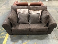 NIMBUS 2 SEATER SOFA IN PIERO BONFIRE / APRICOT MIX FABRIC - RRP £999