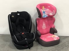 ROTATOR 360 SPIN ISOFIX CAR SET TO INCLUDE PRINCESS PRINT CHILD SAFETY CAR SEAT IN PINK