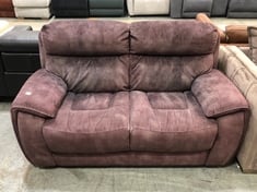 RADLEIGH 2 SEATER SOFA IN DARK BURGUNDY FABRIC - RRP £999