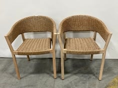 JOHN LEWIS PAIR OF BUFORD DINING CHAIR IN NATURAL - RRP £159