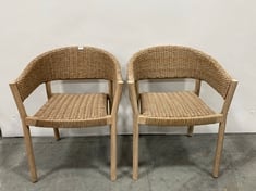 JOHN LEWIS PAIR OF BUFORD DINING CHAIR IN NATURAL - RRP £159