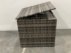 KINGSTON RATTAN STORAGE BOX WITH SEAT CUSHIONS 70 X 70CM