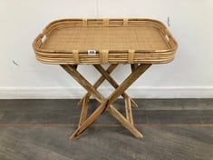 NKUKU ALANCHI RATTAN TRAY TABLE (74 X 73 X 48CM)-RRP £225