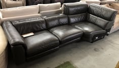 ILLINOIS 3 SEATER, CORNER SOFA PARTS IN CHARCOAL LEATHER (PARTS)