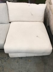 KINGSBRIDGE ARMLESS UNIT IN FLECKED IVORY FABRIC