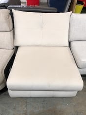 NATURAL CREAM SOFT VELVET ARMLESS UNIT