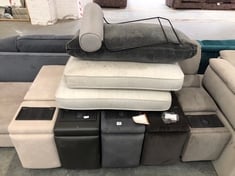 APPROX 8 X ASSORTED SOFA PARTS TO INCLUDE DARK GREY FABRIC CONSOLE UNIT (PARTS ONLY) (KERBSIDE PALLET DELIVERY)