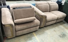 PLAZA 2 SEATER END SOFA PART IN CHENILLE NUTMEG FABRIC TO INCLUDE PLAZA END SOFA PART IN CHENILLE NUTMEG (PART ONLY)