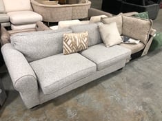 NIMBUS 3 SEATER END SOFA PART IN PLAIN GREY / GREY STONE FABRIC TO INCLUDE BEIGE FABRIC CORNER SOFA PART (PARTS ONLY)