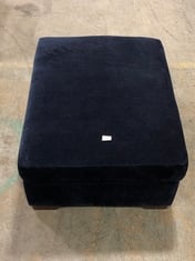 DARK NAVY BLUE FABRIC FOOTSTOOL