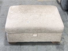 LIGHT CREAM FABRIC FOOTSTOOL