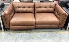 MUSE 3 SEATER POWER RECLINER SOFA IN ESPRESSO LEATHER - RRP £1399