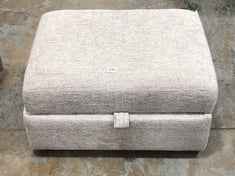 DOWNTOWN STORAGE FOOTSTOOL IN BASKET WEAVE SILVER