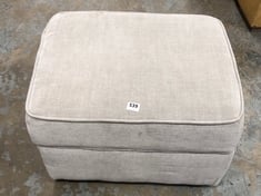 STORAGE FOOTSTOOL IN LIGHT GREY TO INCLUDE LIGHT GREY SOFA PARTS (PARTS ONLY)