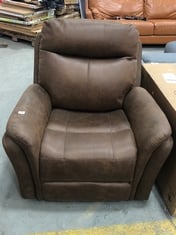 MANUAL RECLINER ARMCHAIR IN DARK BROWN