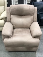 GRACIE POWER CHAIR RECLINER WITH POWER HEADREST IN LIGHT PINK FABRIC - RRP £799