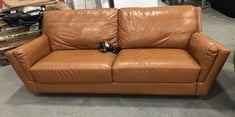 FELLINI 3 SEATER FULL BACK SOFA IN ALASKA BRITTANY LEATHER