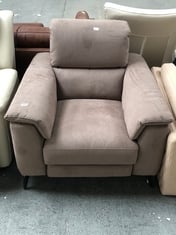 ILLINOIS ARMCHAIR IN BROWN FABRIC - RRP £750