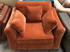 NOTTING HILL ARMCHAIR IN RUST ORANGE FABRIC