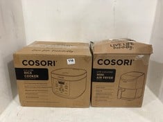 COSORI LITE 2.0L MINI AIRFRYER TO INCLUDE COSORI 5.0L RICE COOKER-TOTAL RRP £200