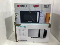 HISENSE 700W 20L BLACK DIGITAL MICROWAVE WITH GRILL (H20MOMBS4HGUK) TO INCLUDE HADEN 17L MICROWAVE-TOTAL RRP £164