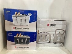 3 X TOASTERS TO INCLUDE HADEN BRISTOL 4-SLICE TOASTER