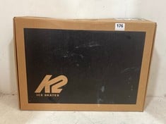 K2 KINETIC ICEM ICE SKATES IN BLACK & BLUE IN UK SIZE 10 (25E0230)