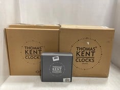 11 X ASSORTED CLOCKS TO INCLUDE THOMAS KENT CLOCKS 6" ARABIC MANTEL INK CLOCK