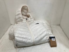 NORTH FACE WOMEN'S HULA SYNTHETIC PARKA WHITE DUNE COAT IN UK SIZE X LARGE-RRP £205