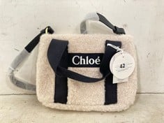 CHLOE' GIRLS OFF WHITE FAUX FUR SHOLDER BAG-RRP £240