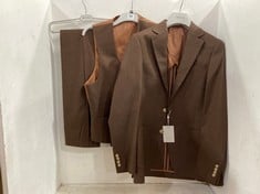 MOSS 3-PIECE SET TO INCLUDE MOSS BLAZER IN BROWN SIZE 34L(RRP-£80)