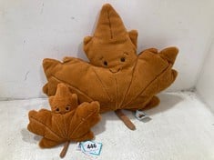 JELLYCAT WOODLAND MAPLE LEAF PLUSH TO INCLUDE JELLYCAT LITTLE WOODLAND MAPLE LEAF PLUSH