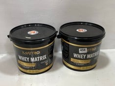 2 X MATRIX NUTRITION WHEY MATRIX EFFECTIVE MULTI SOURCE PROTEIN CARAMEL CHEESECAKE FLAVOUR 2.25KG - BBE 07/26