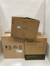 3 X ASSORTED ITEMS TO INCLUDE PROBREEZE DIGITAL AIR FRYER AF-01