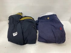 RALPH LAUREN BLACK/YELLOW TRACK ZIP UP JACKET SIZE LARGE AND RALPH LAUREN NAVY TSHIRT SIZE XL