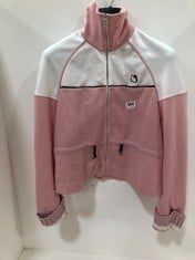 PINKO WOMENS HELLO KITTY ZIP UP JACKET IN PINK/WHITE SIZE XS